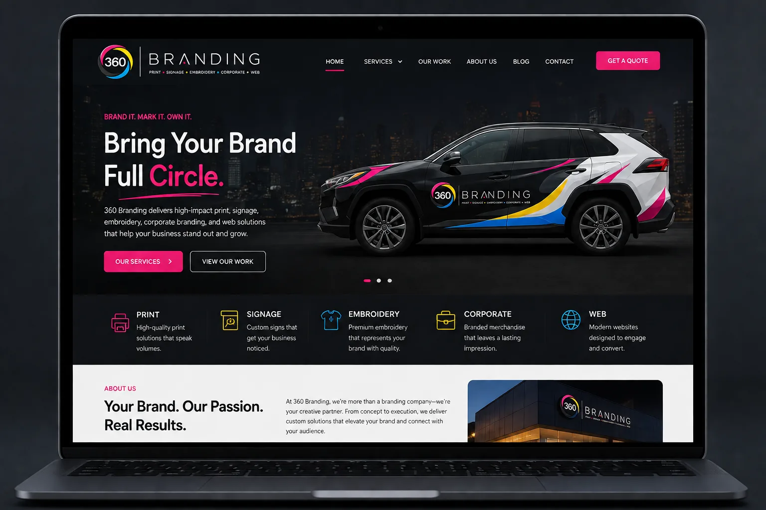 Website and digital brand presentation